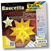 Faltblätter Bascetta-Stern, gelb-transparent