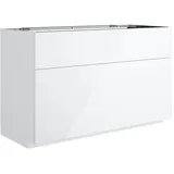 Neoro Waschbeckenunterschrank n50 2 Auszüge 120 x 76 x 51,3 cm Weiß