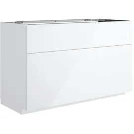 Neoro Waschbeckenunterschrank n50 2 Auszüge 120 x 76 x 51,3 cm Weiß
