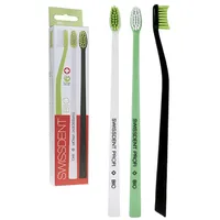 Swissdent BIO Triple grün, weiss, schwarz Zahnbürste