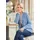 GOLDNER Elegante Grobstrickjacke blau 38