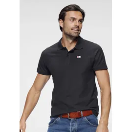 KangaROOS Poloshirt Kurzarm, mit Polokragen, aus Piqué-Stoff, aus 100% Baumwolle, Gr. M (48/50), marine, , 31921439-M