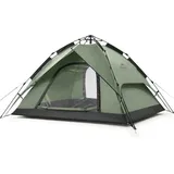 Naturehike Automatikzelt für 3-4 Personen | 4 Mann Pop-Up Zelt mit UV-Schutz GRÜN 4 PERSONEN