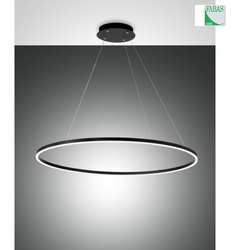 Fabas Luce LED Pendelleuchte GIOTTO inkl. SMART LUCE, Ø 100cm, 60W 4000K 6700lm, dimmbar, schwarz FAB-3508-42-101-01