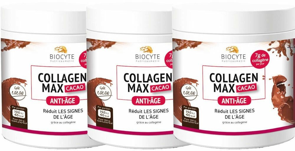 Biocyte® Collagen Max® Anti-Âge Collagène poudre 3x260 g Poudre