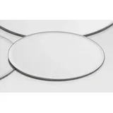 SANDRA RICH Glasplatte MIRROR Spiegel Glas Platte Teller Kerzenplatte flach rund, Ø 20 cm