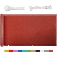 NKADNB Balkon Sichtschutz Balkonabdeckung 80x450cm Balkon Sichtschutz Windschutz Sonnenschutz Balkon-Verkleidung, für Balkongeländer, Terrasse & Garten Wertiger Balkonsichtschutz,Rostfarbe