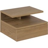 AC Design Furniture Fia Nachttisch mit 1 Schublade 1 Stück, Wandschrank im Minimalistischen Stil, Kleiner Nachttisch für die Wandmontage, B: 35 x H: 22,5 x T: 32 cm