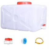 YZRXD Wasserkanister Camping-Wasserbehälter mit Wasserhahn Kunststoff Trinken Auto-Wasserbehälter-Behälter Notfallwürfel-Wasserbehälter für Trinkwasserspeich(Size:30L,Color:weiß)