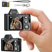 Mini Digitalkamera für Kinder, 2.4 Zoll 1080P HD Retro Kamera, 64 GB Süße Kamera Spielzeug Fotokamera, Geschenke für Jungen und Mädchen 3+Jahre - Schwarz