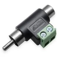 Pollin Steckverbinder, Cinch, Schraubanschluss, Stecker, Buchse