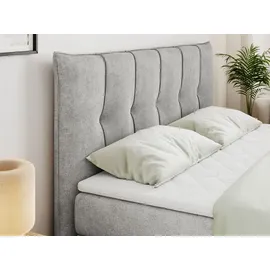 MKS King Boxspringbett 180 x 200 cm H4 Hellgrau