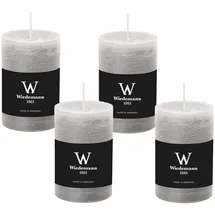 Wiedemann Kerzen Rustik-Kerze 90 x 58 mm 4 St. grau