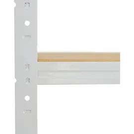 shelfplaza OFFICE 190x80x60 cm Werkbank Regal in lichtgrau mit 6 Böden und 145 kg Traglast pro Boden