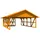 SKANHOLZ Doppel-Carport 684 x 772 cm eiche hell inkl. Abstellraum