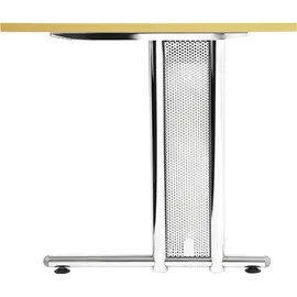 Hammerbacher NS12 Schreibtisch lichtgrau rechteckig, C-Fuß-Gestell silber 120,0 x 80,0 cm