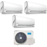 midea trial split inverter klimagerät serie breezeless+ 12+12+12 mit m3of-27hfn8-q r-32 wi-fi integrated 12000+12000 - neu