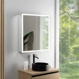 rivea Dia Spiegelschrank B: 80 cm mit 2 Türen, mit umlaufender Beleuchtung, für die Schweiz, BR0545MI,