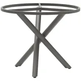 Zebra  Gartentischgestell, Grau, Metall, rund, 90x74x90 cm, Gartenmöbel, Gartentische, Gartentische