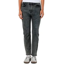 Noisy May Damen Nmmoni Hw Straight ANK Acid Az391dg Noos Gerade Jeans, Dark Grey Denim, 28W / 32L EU - 28W / 32L