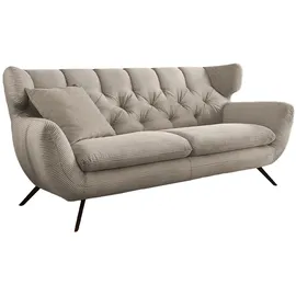 KAWOLA 2-Sitzer Charme Cord steingrau