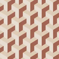 Profhome 781503-GU 3D Tapete Grafisch schimmernd Creme Rot Gold 0,53 m x 10,05 m 5,33 m2 Creme