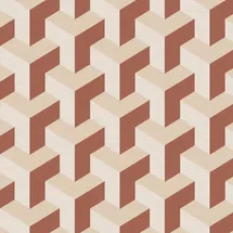 Profhome 781503-GU 3D Tapete Grafisch schimmernd Creme Rot Gold 0,53 m x 10,05 m 5,33 m2 Creme