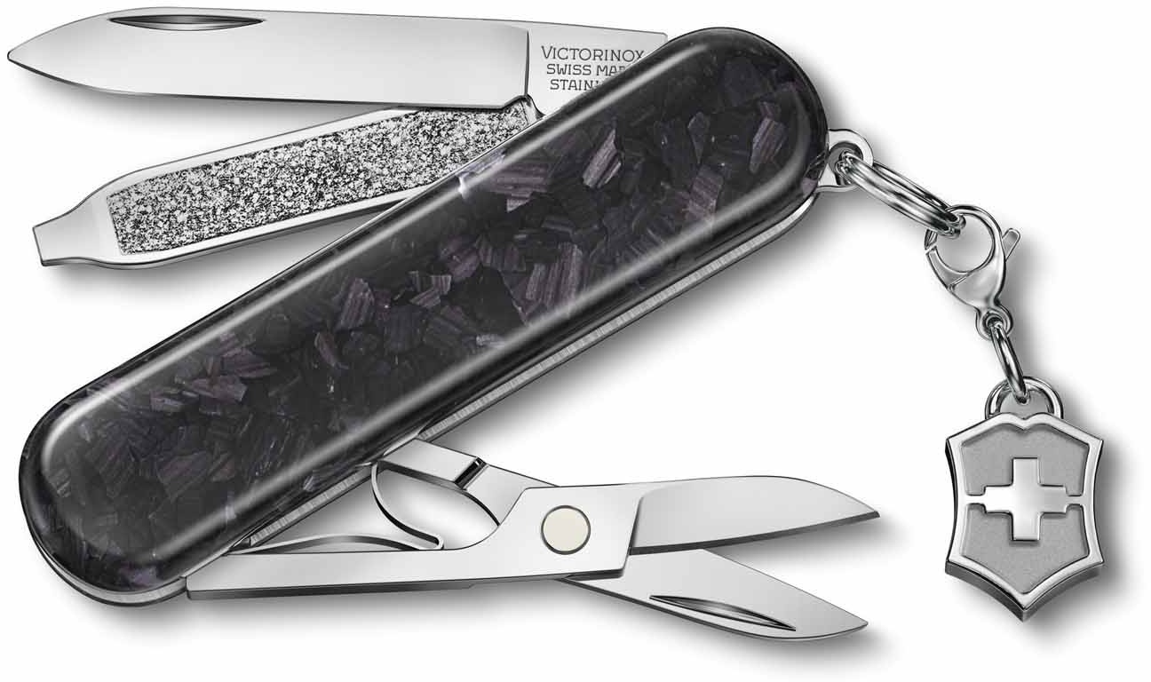 Victorinox Classic SD Brilliant, 58 mm,  Carbon