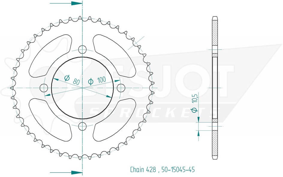 ESJOT Sprocket, 45 tanden