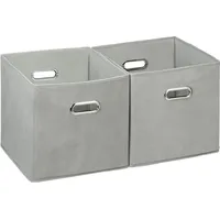 Relaxdays 6 x Aufbewahrungsbox, Regalkorb ohne Deckel, Faltkiste mit