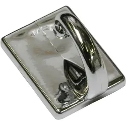 Raffhaken GARDINIA "selbstklebend" Gr. 1, grau (chromfarben), L:2,5cm, Raffhalter, zum Raffen und Drapieren