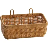 Wandkorb, hängender Korb 11x5.1 '' umweltfreundliche Plastik-Nachahmung Rattan Wandkorb Wasserdichtes DIY-Wandkorb Aufbewahrung mit verdickter Rahmenboden zum Aufbewahren und Dekor, Wandkorb Lagerung