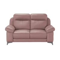 Wohnwert Sofa 2-sitzig aus Echtleder Arianna ¦ rosa/pink