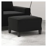 vidaXL Fußhocker Mikrofaser 60 x 50 x 41 cm Schwarz