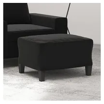 vidaXL Fußhocker Mikrofaser 60 x 50 x 41 cm Schwarz