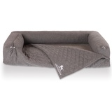 Knuffelwuff Tierbett Hundebett und Sofaschutz Yona, Orthopädisch grau 65 cm x 100 cm