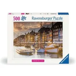 RAVENSBURGER 12000846 Puzzle 500 Teile Sonnenuntergang in Kopenhagen