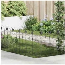 vidaXL Gartenzaun Spalier 305,5 x 55,5 x 0,3 cm Schwarz