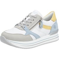 Remonte Damen D1323 Sneaker, Vapor/Weiss/Aqua/Sun/Ciel / 81, 41 EU