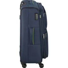 Bowatex Trolley Leicht mittlerer 67 cm Stoff Rollen Koffer 85 Liter Blau Bowatex - Blau/Dunkelblau