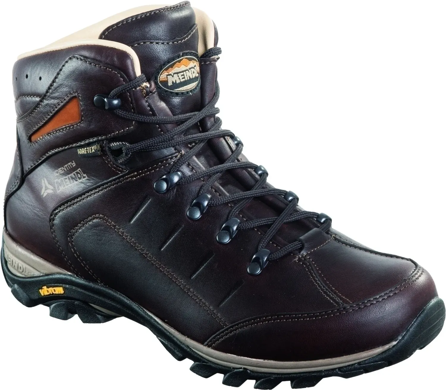 Meindl Damen Tessin Lady Identity GTX Wanderstiefel - 38 - dunkelbraun/marine