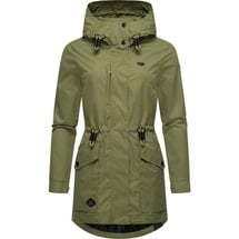 Ragwear Parka Alysa stylische Damen Übergangsjacke mit Taillenzugband grün XXL (44)