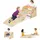 Costway Kletterdreieck mit Rutsche Bunt