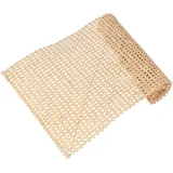 Suixtil Wicker Chair Furniture Rattan Weben Beige PE Wide Rattan Webbing Waterproof Chair Weben Rattan Chair Repair Honeycomb Wicker Furniture Repair for DIY Crafts(150x50cm)