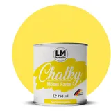 Chalky Möbelfarbe Kreidefarbe für Möbel 750 ml / 1,05 kg (Sonnengelb), matt finish In- & Outdoor Kreide-Farbe für Shabby-Chic, Vintage Look, Landhaus Stil Möbel streichen