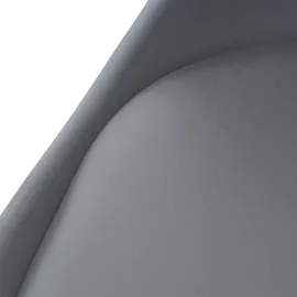 Mendler 6er-Set Esszimmerstuhl Malmö T501, Stuhl Küchenstuhl, höhenverstellbar drehbar, Kunstleder ~ dunkelgrau, Chromfuß