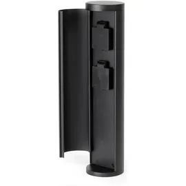 Wiltec Gartensteckdose 2-fach Grau 2 St.