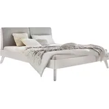 Hasena Bett Lounge x 200 cm Holz Braun, Weiß Buche