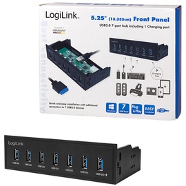 Logilink UA0342 USB-Hub, 7x USB-A 3.0, USB-A 3.0 [Buchse]