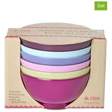 Rice Melamin Schüssel Medium 6er Pack, in Bunt Ø 15 cm